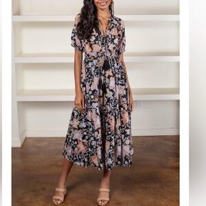 Elan Floral Printed‎ Maxi Dress Size Small Boho
